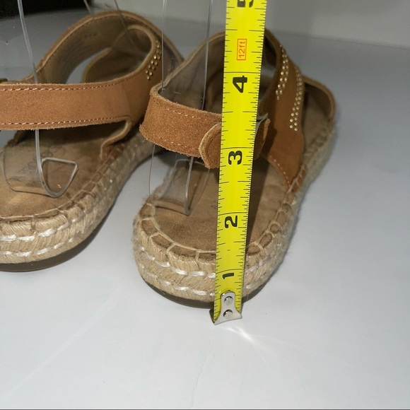 Aerosoles Brown Studded Leather Strappy Espadrille 7.5 - Picture 9 of 14
